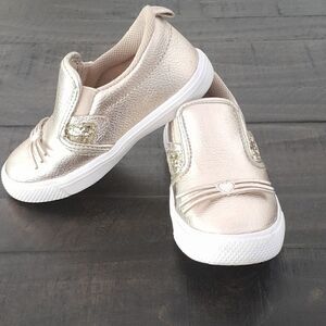 BiBi little girls shoes slip-on sneakers gold cat years sequinsvery cute worn on
